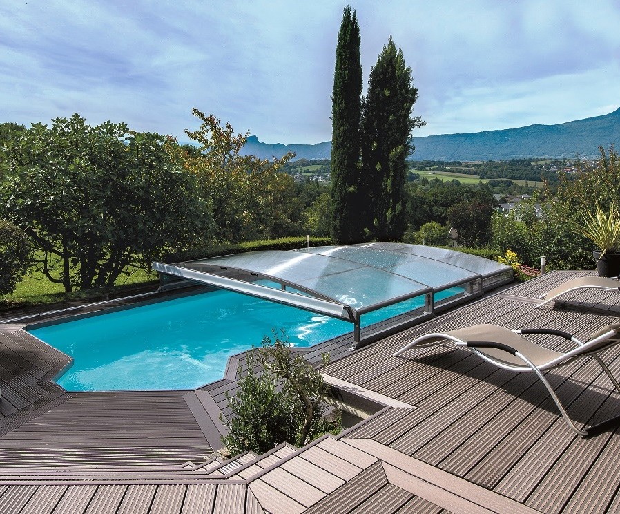 Copertura piscina - Telescopica media