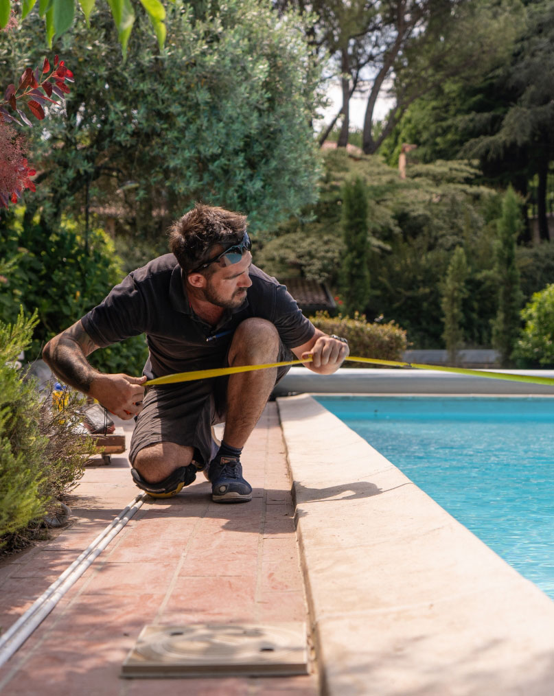 Copertura piscina - Telescopica media